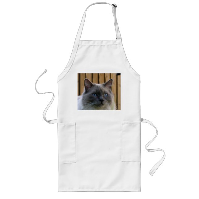 Tablier Long Ragdoll, bleu (Devant)