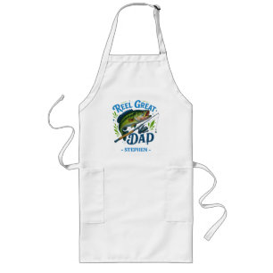 Tablier Long Reel Great Papa - Baguette de pêche et poisson