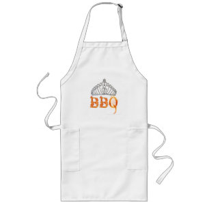 Tablier Long Reine Du BBQ Couronne Foodie Maman Pour Femmes