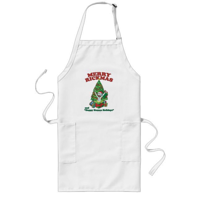 Tablier Long Rick et Morty | Portail Rick Merry Rickmas (Devant)