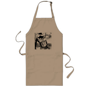 Tablier Long Rustique adulte homme Western Cowboy Grill maître