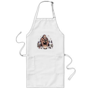 Tablier Long Sasquatch tenant des fleurs