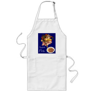 TABLIER LONG SPAGHETTI PARTY DANCE, CUISINE ITALIENNE ET TOMATE