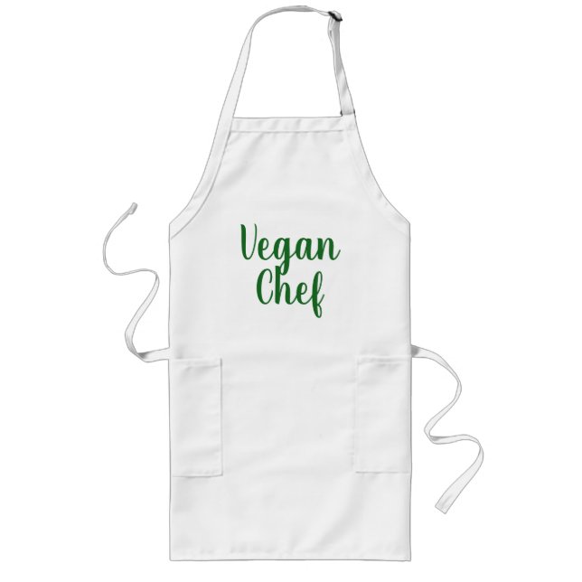Tablier Long Tablier cuisine cuisinier végétal pour hommes et f (Devant)