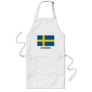 Tablier Long Tablier suédois de cuisine de cuisine de drapeau