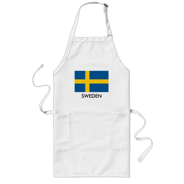 Tablier Long Tablier suédois de cuisine de cuisine de drapeau (Devant)