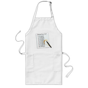 Tablier Long TABliers, LISTE DE COURSES DE VODKA