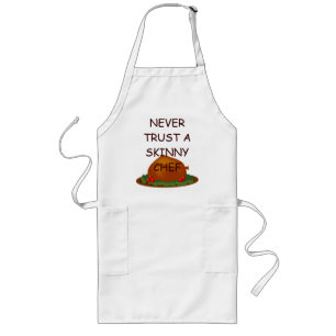 Tablier Long Thanksgiving Turkey Platter Skinny Chef Apron