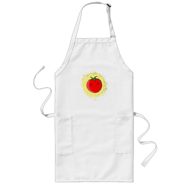 Tablier Long Tomate de carton mignon (Devant)