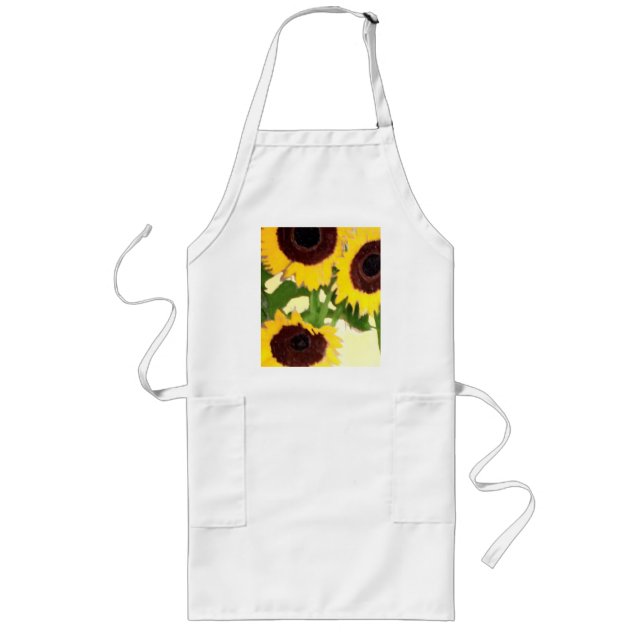 TABLIER LONG TOURNESOLS (Devant)