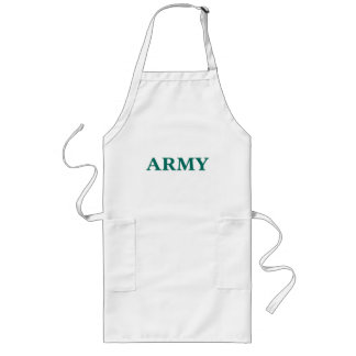 Tablier Long Typographie Gras Style Militaire Minimal Texte