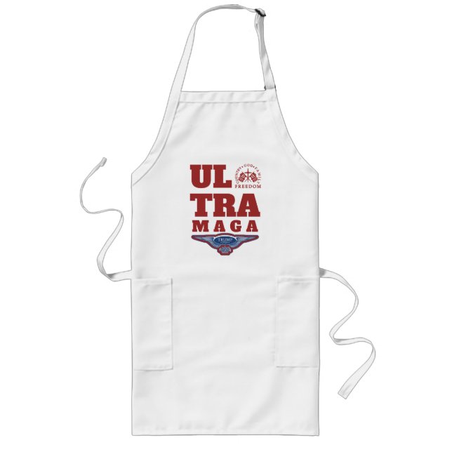 TABLIER LONG ULTRA MAGA DIEU FAMILLE PAYS LIBERTÉ TRUMP 2024 (Devant)