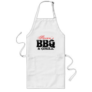 Tablier Long Un long tablier BBQ personnalisé pour lui