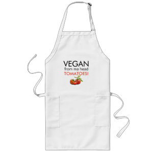 TABLIER LONG VEGAN DE MOUTON DE MA TÊTE TOMATES