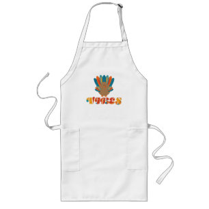 Tablier Long Vibes orange et Turquoise Turquie Apron