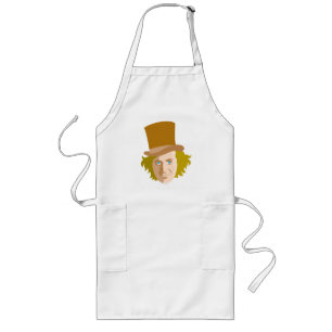 Tablier Long Willy Wonka Stenciled Face Graphic