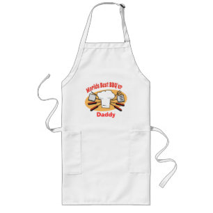 Tablier Long "Worlds Best BBQ'er" Custom "Papa" Apron