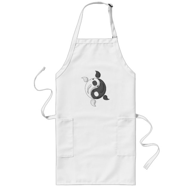 Tablier Long Yin et Yang le Koi Apron (Devant)
