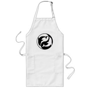 Tablier Long Yin Yang Dolphin Apron