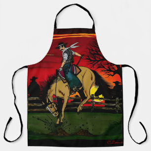 Tablier "Los Gauchos" Dessous de verre de grès/"Les Cowboy