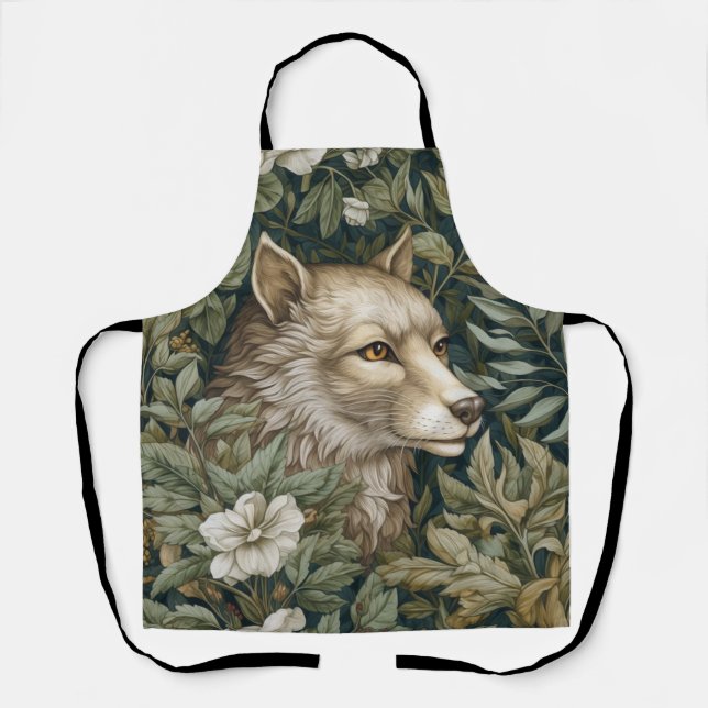 Tablier Loup Art nouveau en feuille (Recto)
