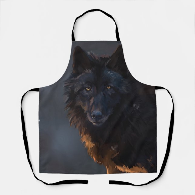 Tablier loup noir (Recto)