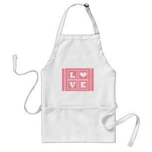 Tablier Love Blocks Apron, Rose