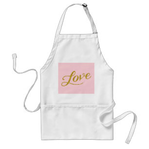 Tablier Love Gold Faux Parties scintillant Metallic Inspir