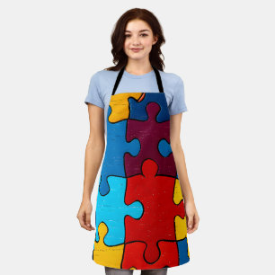 Tablier Love Heart Puzzle Sensibilisation sur l'autisme d'