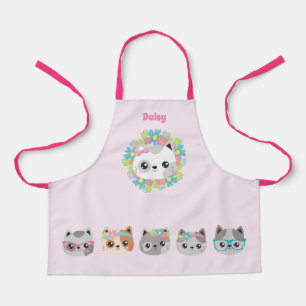 Tablier Love Kawaii Chats et chatons -Cute boulangère Cake