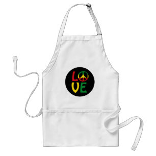 Tablier LOVE Reggae avec symbole de la paix