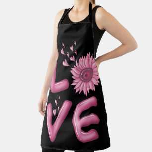 Tablier Love Tournesol Rose