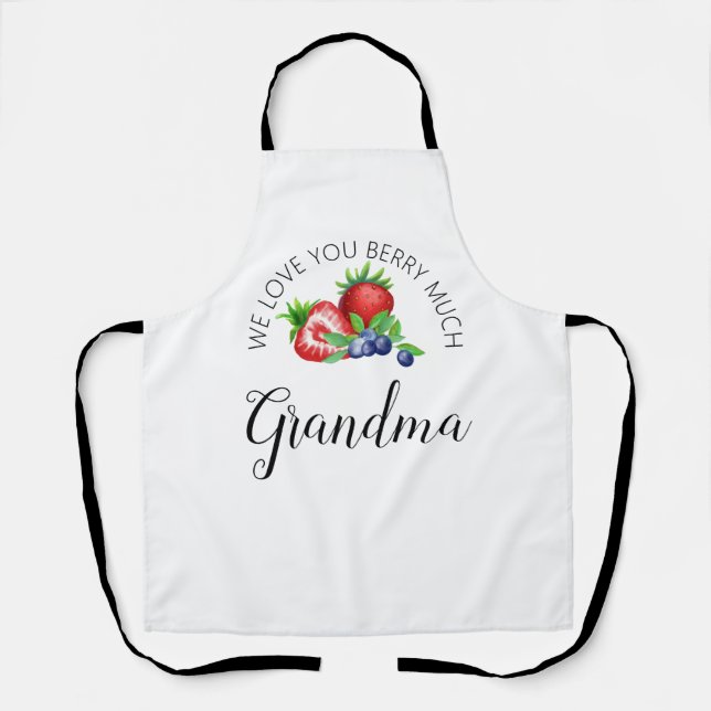 Tablier Love You Berry Much Grandma (Recto)