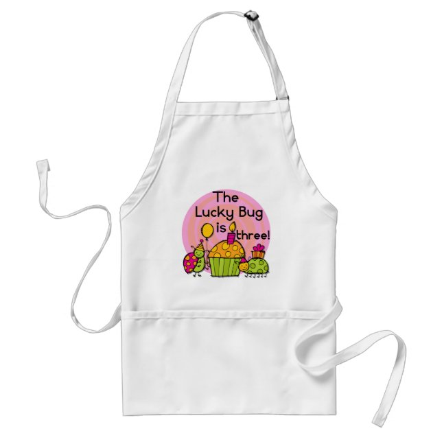 Tablier Lucky Bug Cupcake 3e Anniversaire Tshirts et cadea (Devant)