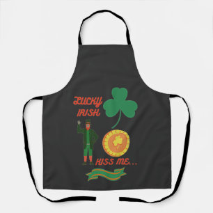Tablier Lucky Irish Kiss Me happy saint patricks day T-Shi