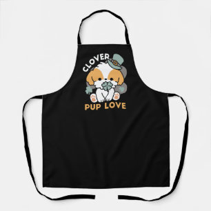 Tablier Lucky Pup with Clover - St. Patrick's Day Cadeau