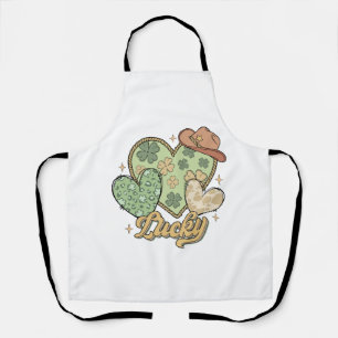 Tablier Lucky Western Jour de la Saint Patrick Shamrock de