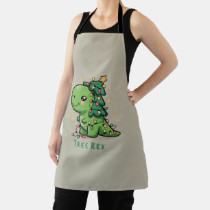 Tablier Lumière de dinosaure de Noël Fête drôle Rex d'arbr