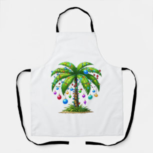 Tablier Lumière de palmier de Noël Hawaïen Tropical Nouvel