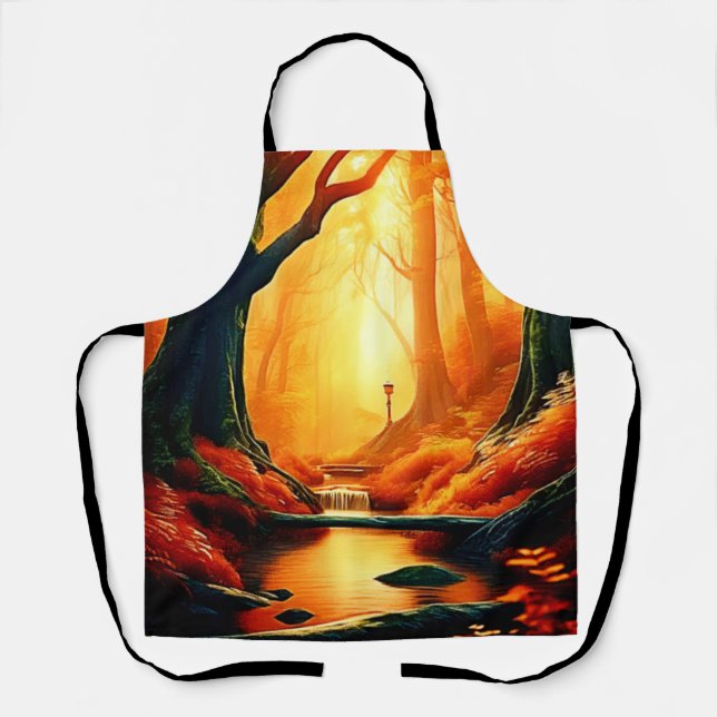 Tablier Lumière dorée de la forêt enchantée (Recto)