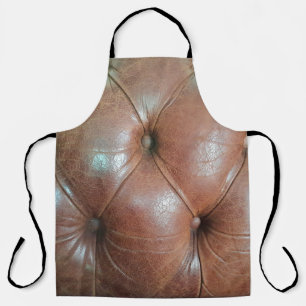 Tablier Lumière sur la surface du canapé en cuir marron, t