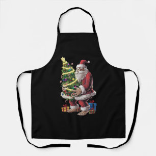 Tablier Lumières de sapin de Noël Bigfoot Noël amateur de 