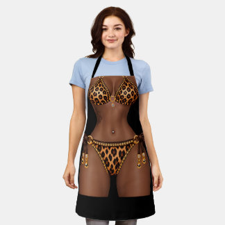 Tablier Luna Golden Instinct Caramel Léopard Bikini Novelt