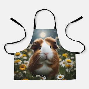 Tablier Lune De Cochon Et Marguerites Brown Et Blanche,