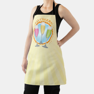 Tablier Lunettes de Champagne colorées Mimosa Apron