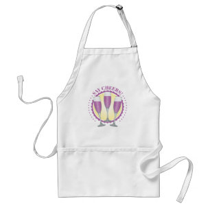 Tablier Lunettes de champagne mimosa pourpre Adulte Apron