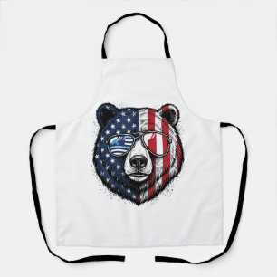 Tablier Lunettes de soleil de l'ours patriotique Vintage V