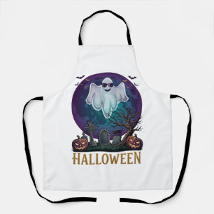 Tablier Lunettes de soleil fantôme Halloween Violet Lune C