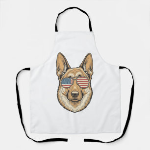 Tablier Lunettes de soleil patriotiques Berger allemand Ar