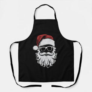 Tablier Lunettes de soleil visage de Père Noël avec chapea